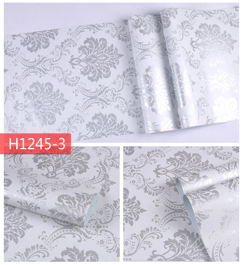 modern PVC Waterproof Self Adhesive Floral Wall Paper