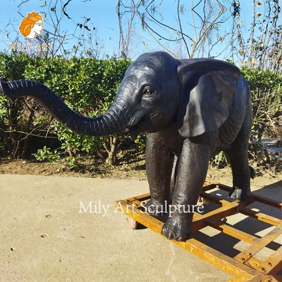 Garten Zoo Dekoration Große lebensgroße Metallhandwerk Messing Kupfer Statue Tier Bronze Elefant Skulptur zum Verkauf