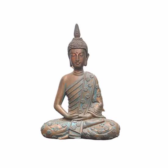 Meditierende Buddha-Statue aus Polyresin in minimalistischem Design für Gartenstatue